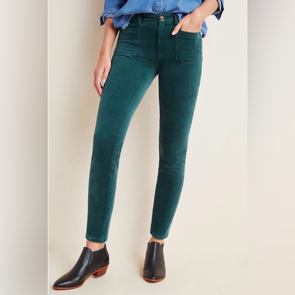 Pilcro and the letterpress Anthropologie High-Rise Skinny Corduroy Pants